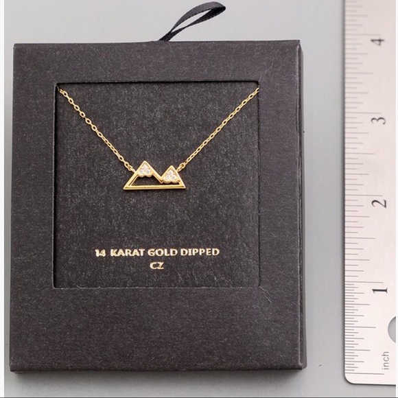 Mountain Peaks Pendant Necklace 14Karat Gold - Picture 4 of 5